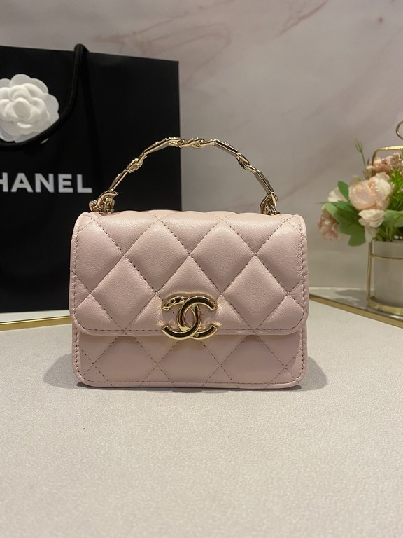 chanel 22cc springsummer collection [pleasant] enamel handle small satchelGenuine Premium dollar purchase It's so hard! Genuine now a good many to premium, can only blame the designer is too good, always design such a cu