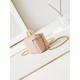 24A limited edition gold chain gold transparent handbag long box bag cosmetic slanting bag with gold transparent handbag lambskin brushed metal hardware, handle exquisite and noble, hand carry slanting shoulder are good 