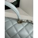 Chanel 21K latest Mini CF handle handbag AS2431 Classic diamond lattice flap bag decorated with exquisite classic chain with handheld, delicate sheepskin embellish the handbag, stand out, interpretation of timeless!   el