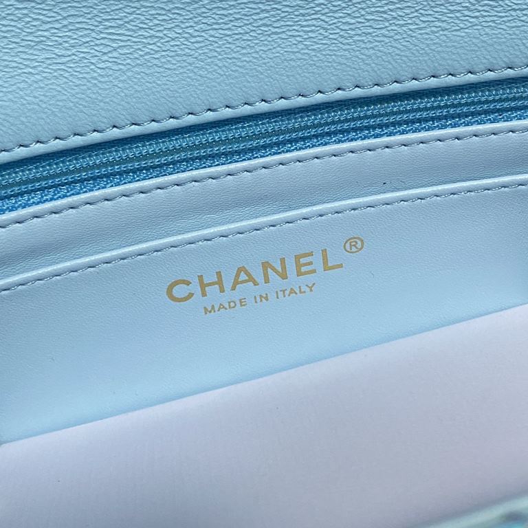 Chanel 2024 latest Mini CF handle handbag Classic diamond lattice mouth cover bag Decorated with exquisite classic chain with handheld, imported mirror material is really quite sunny [color] as if it is the American Girl