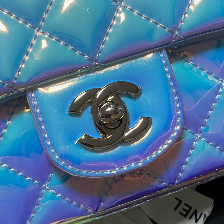 Chanel 2024 latest Mini CF handle handbag Classic diamond lattice mouth cover bag Decorated with exquisite classic chain with handheld, imported mirror material is really quite sunny [color] as if it is the American Girl