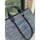 CHANEL 66941 #Large Beach Cowboy Canvas Bag  chanel deauville  SpringSummer Dubai Resort Collection Classic Shopping Bag with Handle Large Mommy Bag Summer Fashion Partner Casual Versatile [Delightful] More and more natu