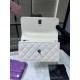 23K New Liao color rhinestone handle organza bag Double WOC rhinestone with cowhide AY Size18.5×11×6cm