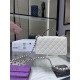 23K New Liao color rhinestone handle organza bag Double WOC rhinestone with cowhide AY Size18.5×11×6cm