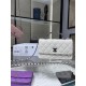 23K New Liao color rhinestone handle organza bag Double WOC rhinestone with cowhide AY Size18.5×11×6cm