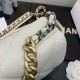 Chane-l small incense 2019 new Model AS1160 2019 fall and winter large diamond lattice tofu bag imported sheepskin single mouth bag Ancient silver white lat gold 3 kinds of metal mixed shoulder straps Coarse chain highli