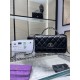 23K New Liao color rhinestone handle organza bag Double WOC rhinestone with cowhide AY Size18.5×11×6cm