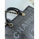 CHANEL 66941 #Large Beach Cowboy Canvas Bag  chanel deauville  SpringSummer Dubai Resort Collection Classic Shopping Bag with Handle Large Mommy Bag Summer Fashion Partner Casual Versatile [Delightful] More and more natu