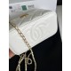 CHANEL23CWOC Double ChainDiamond-patterned gold buckle vintage threaded chain   Cowhide leatherSize 17 Model 96048