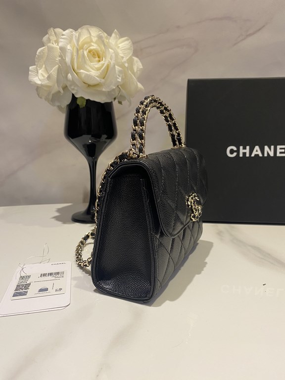 Too small CHANL [23P The season's hottest, hottest Kelly cowhide handle bag]Cross chain hand withdrawals can also be crossbody, too artisticAS3237 Size 10166cm