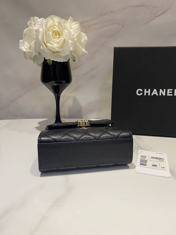 Too small CHANL [23P The season's hottest, hottest Kelly cowhide handle bag]Cross chain hand withdrawals can also be crossbody, too artisticAS3237 Size 10166cm