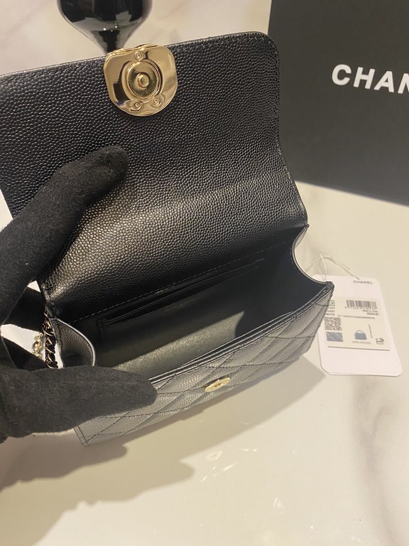 Too small CHANL [23P The season's hottest, hottest Kelly cowhide handle bag]Cross chain hand withdrawals can also be crossbody, too artisticAS3237 Size 10166cm