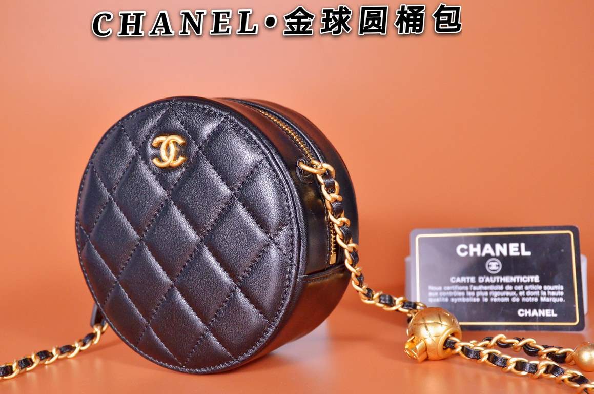 . New Ohane diamond lattice round cake chain bag accessories more show the big name temperament Capacity is small, but put the card lipstick car keys paper towels no problem Model 1449 gold ballSize 12 x 12 x 4.5cm