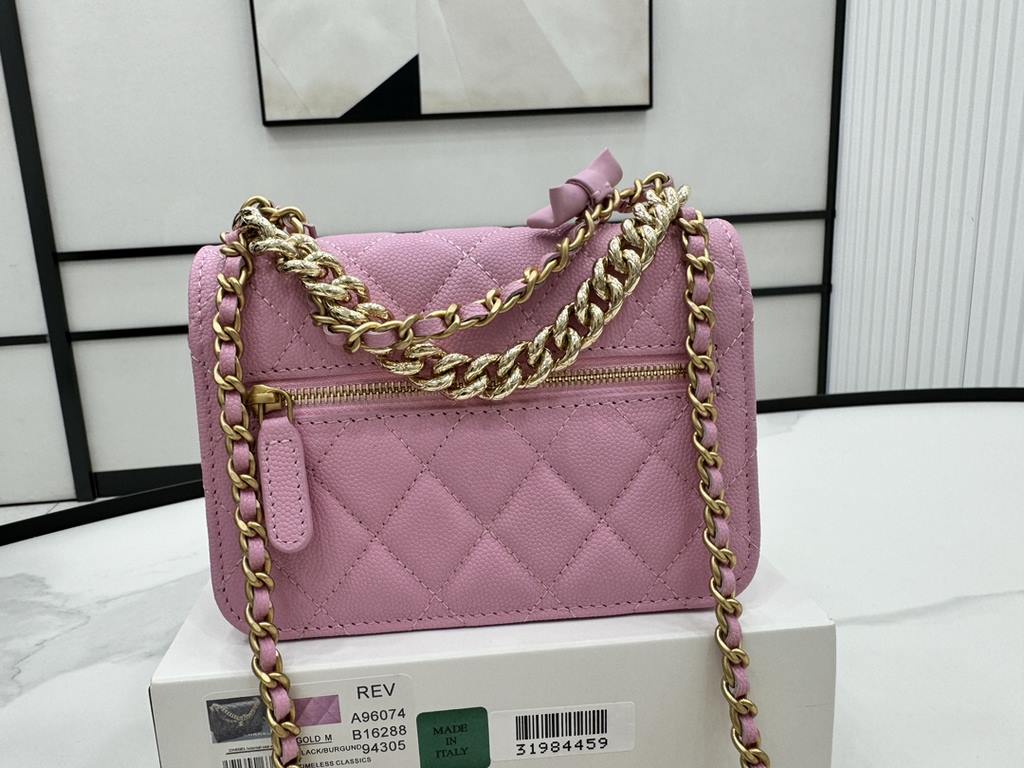 A96074 Chanel 24s organ bag new woc bow Too beautiful. Knot really teenage heart bursting tongue is a thousand gold Miss back paragraph undoubtedly, bow small incense bag bag, this can not put the phone Oh   to hand carr