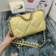 Chane-l small incense 2019 new Model AS1160 2019 fall and winter large diamond lattice tofu bag imported sheepskin single mouth bag Ancient silver white lat gold 3 kinds of metal mixed shoulder straps Coarse chain highli