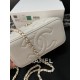 A96060 Chanel 24C Limited Edition Rhinestone Letter Handle Long Box Bag Cosmetic Slanting Bag with Drill Handle Lambskin Brushed Metal Hardware, Logo Letter Handle Exquisite and Noble, Buckle Cover Part of the Leather We