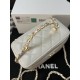 A96060 Chanel 24C Limited Edition Rhinestone Letter Handle Long Box Bag Cosmetic Slanting Bag with Drill Handle Lambskin Brushed Metal Hardware, Logo Letter Handle Exquisite and Noble, Buckle Cover Part of the Leather We