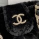 ￥ Chanel fall and winter diamond wool AS2257 Fur bag Bucket bag bling bling ~ ~ ~ too much like   princess-like bag   completely no resistance Diamonds and fur with the absolute dame style fairy  ♀ Size 16  18  12cm