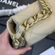 Chane-l small incense 2019 new Model AS1160 2019 fall and winter large diamond lattice tofu bag imported sheepskin single mouth bag Ancient silver white lat gold 3 kinds of metal mixed shoulder straps Coarse chain highli