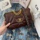 Chane-l small incense 2019 new Model AS1160 2019 fall and winter large diamond lattice tofu bag imported sheepskin single mouth bag Ancient silver white lat gold 3 kinds of metal mixed shoulder straps Coarse chain highli