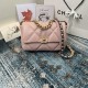 Chane-l small incense 2019 new Model AS1160 2019 fall and winter large diamond lattice tofu bag imported sheepskin single mouth bag Ancient silver white lat gold 3 kinds of metal mixed shoulder straps Coarse chain highli