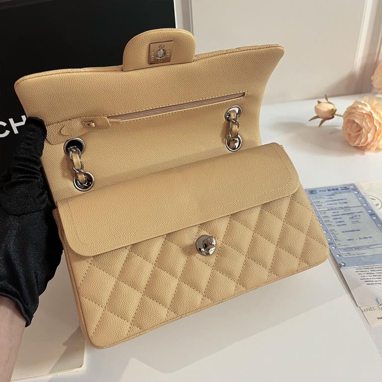 High-end customized products Chane1 Classic Flap Bag A01113. Interpretation of the classic Chane1, elegant, simple, exquisite! Counter synchronization update Latest version ZP perfect version reproduction Medium Size 23c