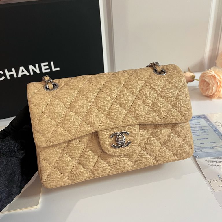 High-end customized products Chane1 Classic Flap Bag A01113. Interpretation of the classic Chane1, elegant, simple, exquisite! Counter synchronization update Latest version ZP perfect version reproduction Medium Size 23c