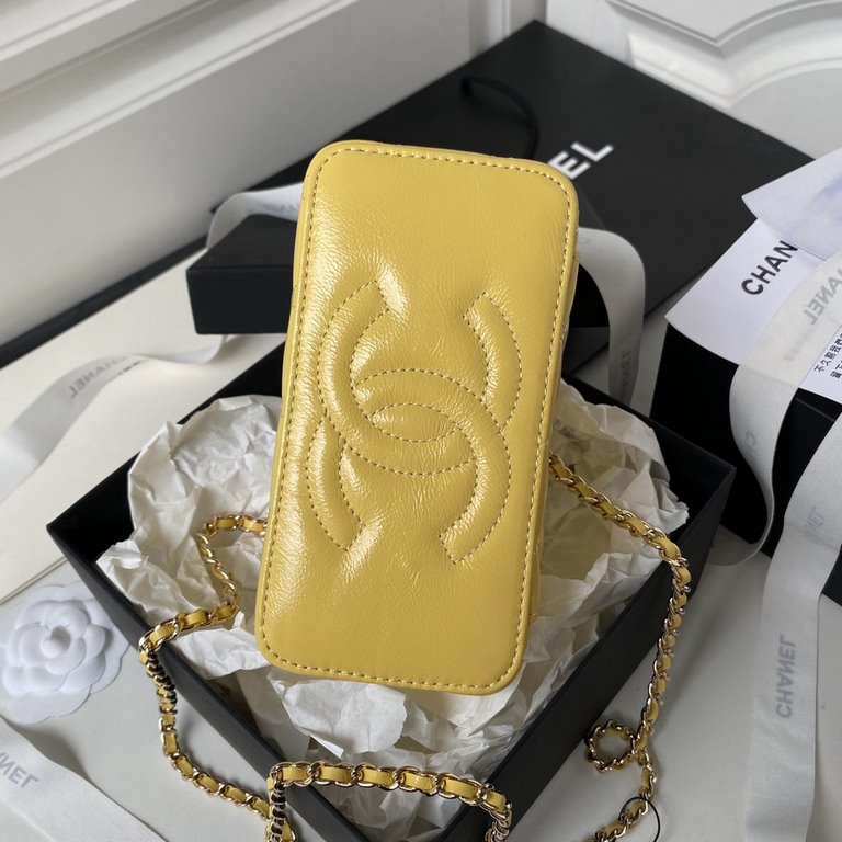 ￥Chane1 24p woc pearl handle A embossed double C  logo high value details full of too exquisite ah wax leather texture look extraordinarily expensive The more you look the more you like this elegant and exquisite design 