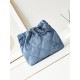 24S Denim Trash Bag SpikeHidden big pop-up wow!Casual high-level wash denim blue how can be so good ah ~ and then embellished with silver CHANEL letters that the spontaneity of the rate of sex immediately came out!Whethe