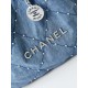 24S Denim Trash Bag SpikeHidden big pop-up wow!Casual high-level wash denim blue how can be so good ah ~ and then embellished with silver CHANEL letters that the spontaneity of the rate of sex immediately came out!Whethe