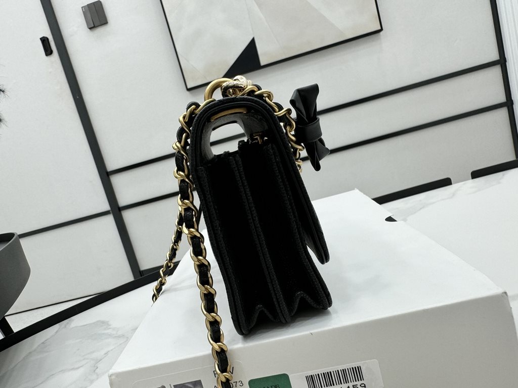 A96074 Chanel 24s organ bag new woc bow Too beautiful. Knot really teenage heart bursting tongue is a thousand gold Miss back paragraph undoubtedly, bow small incense bag bag, this can not put the phone Oh   to hand carr