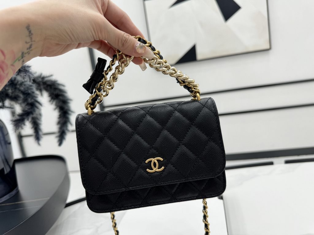 A96074 Chanel 24s organ bag new woc bow Too beautiful. Knot really teenage heart bursting tongue is a thousand gold Miss back paragraph undoubtedly, bow small incense bag bag, this can not put the phone Oh   to hand carr