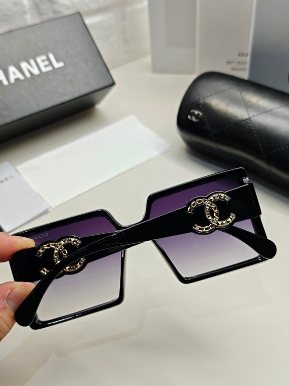 CHANEL Chanel sunglasses female tide new large face thin large frame sunglasses anti-ultraviolet glasses glasses female senior sense ins2024