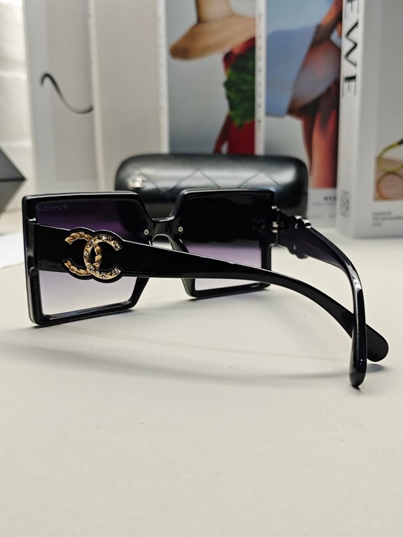 CHANEL Chanel sunglasses female tide new large face thin large frame sunglasses anti-ultraviolet glasses glasses female senior sense ins2024