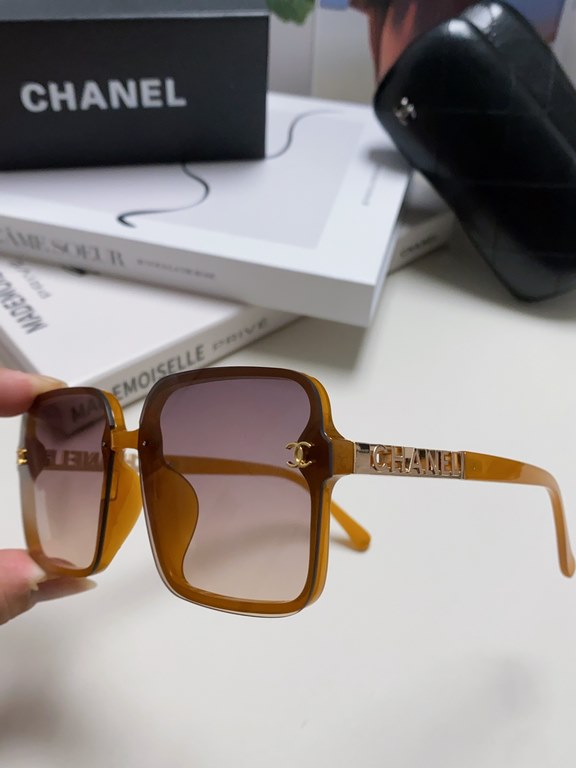 Chanel Chanel 2024 latest models burst models women's sunglasses UV sunglasses sunglasses senior sense of large face round face retro glasses vegan gods square frame fashion