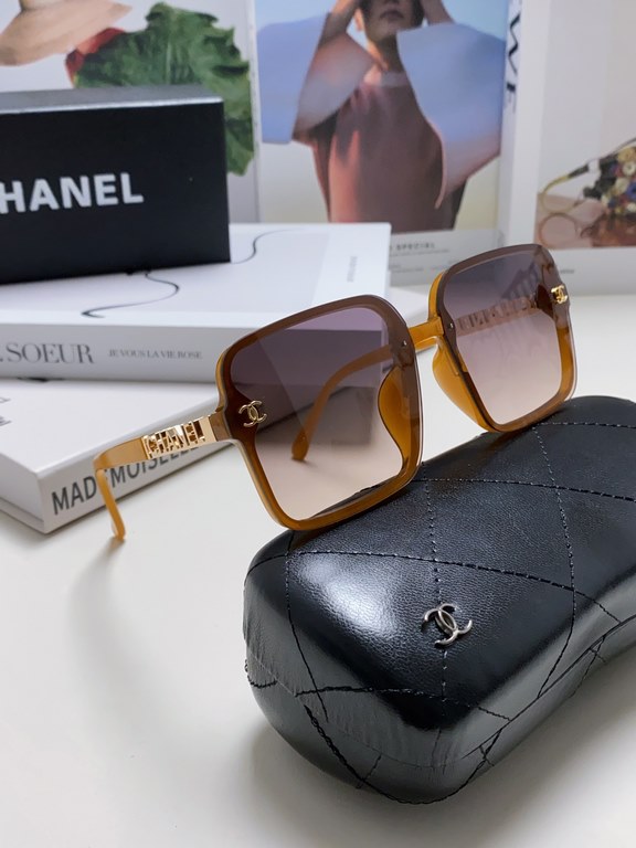 Chanel Chanel 2024 latest models burst models women's sunglasses UV sunglasses sunglasses senior sense of large face round face retro glasses vegan gods square frame fashion