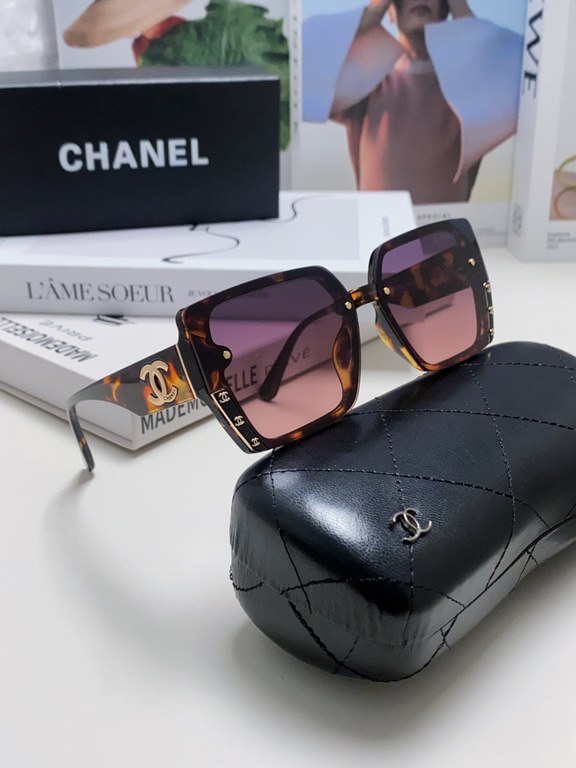 Chanel Chanel 2024 new Xiao Xianger advanced sense of polarized sunglasses fashion box anti-ultraviolet blocking glare sunglasses Netroots with models