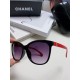 Chanel Chanel 2024 new retro cat-eye letters inserted heart foot net red sunglasses female tide ins advanced sense of sunglasses Trend full