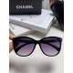 Chanel Chanel 2024 new retro cat-eye letters inserted heart foot net red sunglasses female tide ins advanced sense of sunglasses Trend full