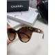 Chanel Chanel new models cat eye retro sunglasses female summer sunscreen pearl camellia love large frame sunglasses UV glare advanced sense of Ms. burst models