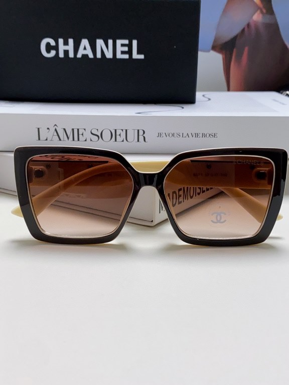 CHANEL Chanel    Fashion Sunglasses Lenses Top Luxury [Strong] High Quality [Victory] [Kiss]    [Delighted] Extraordinary Temperament    Ladies Driving Sunglasses [ Love] 8 Colors