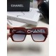 Chanel Chanel 2024 new English letters square box sunglasses female Korean version of the trend of hundred with sunglasses net red street shooting simple glasses