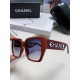 Chanel Chanel 2024 new English letters square box sunglasses female Korean version of the trend of hundred with sunglasses net red street shooting simple glasses