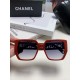 Chanel Chanel 2024 new English letters square box sunglasses female Korean version of the trend of hundred with sunglasses net red street shooting simple glasses