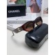 Chanel Chanel 2024 new small perfume wind retro senior sense oval frame sunglasses female ins net red street shooting personalized Europe and the United States cat eye sunglasses Ms. sunglasses