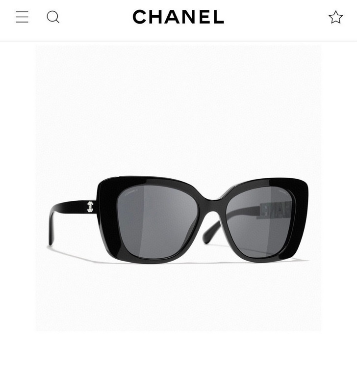 CHANEL Chanel skeletonized 5422 recommended this wear up with type, super temperament of a sunglasses lens leg logo letters diamond design super eye-catching effect left and right lens leg design is different and distinc