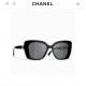 CHANEL Chanel skeletonized 5422 recommended this wear up with type, super temperament of a sunglasses lens leg logo letters diamond design super eye-catching effect left and right lens leg design is different and distinc