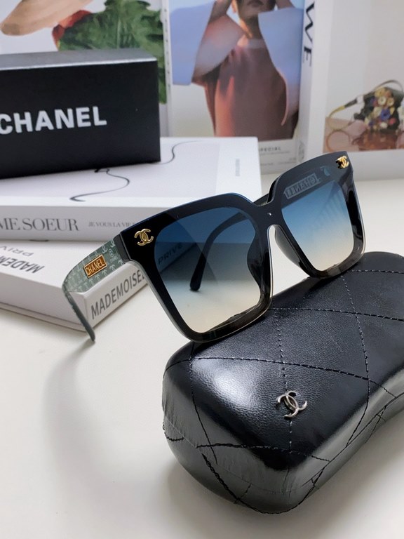 Chanel Chanel sunglasses   round face treasure look over, super cover meat face, show face small Chuan Xiao Xiangfeng style 24 new large square frame sunglasses versatile skinny, huge show face is small!Big face, round f