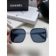 Chanel Chanel 2024 new fashion sunglasses female anti-ultraviolet Korean version of the tide of large face thin box sunglasses summer sunscreen Ms. sunglasses