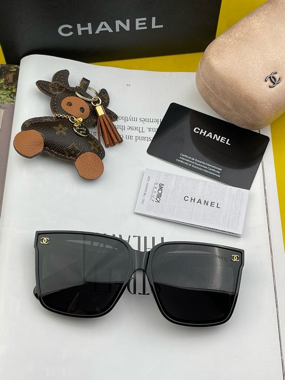 CHANEL 2024 official early spring new models, many stars with the same [color] Chanel    new large frame polarized sunglasses ,   Polaroid Ultra Clear Polarized Sunglasses    Model CH2086